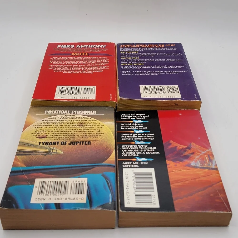 Piers‎ Anthony Sci-Fi Lot 4 Paperback Politician Hard Sell Mute Battle Circle